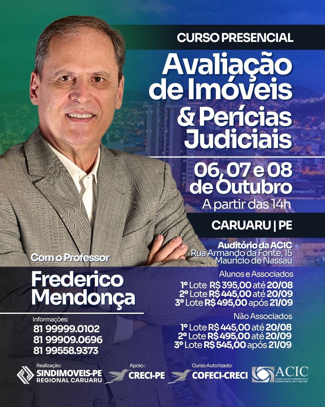 Frederico Mendonça Curso Presencial de Avalição de Imóveis e Perícias Judiciais